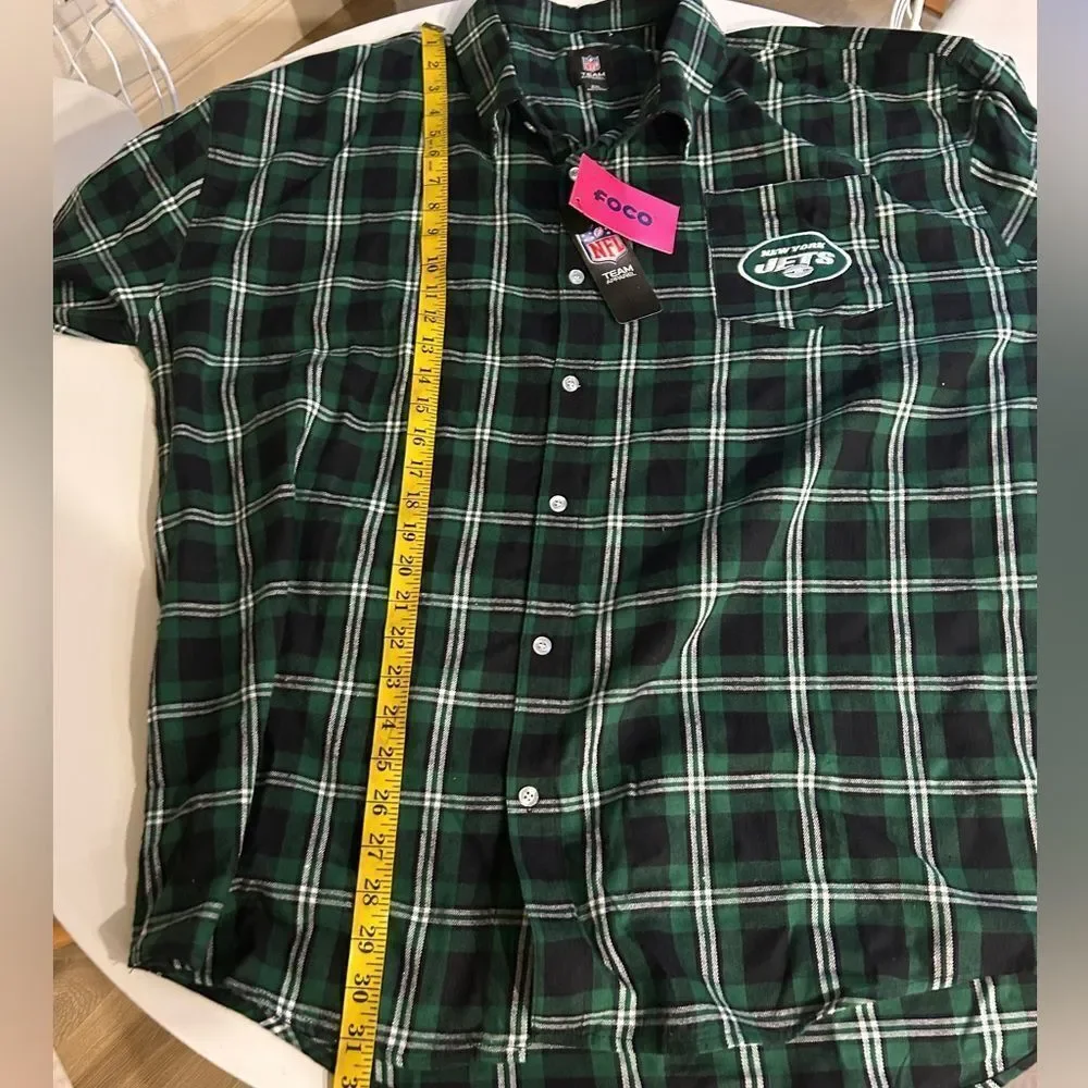 New York Jets / NFL / FOCO Flannel Shirt - NWT Mens Size 2XL, NWT